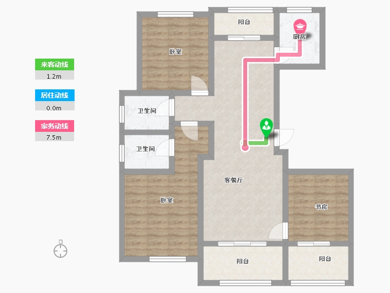 江西省-上饶市-明阳·大学公馆-91.52-户型库-动静线