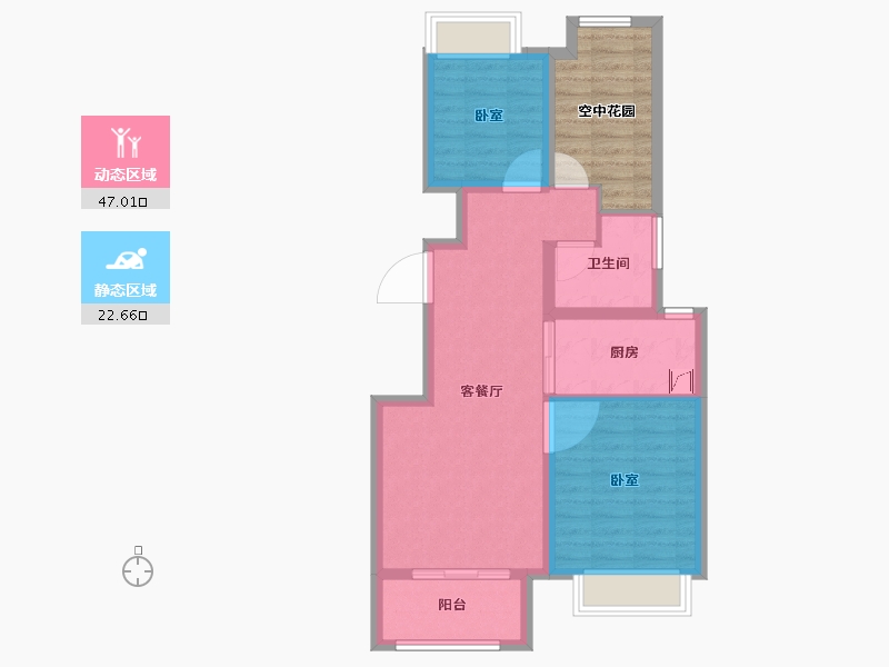 安徽省-马鞍山市-恒生阳光城-70.60-户型库-动静分区