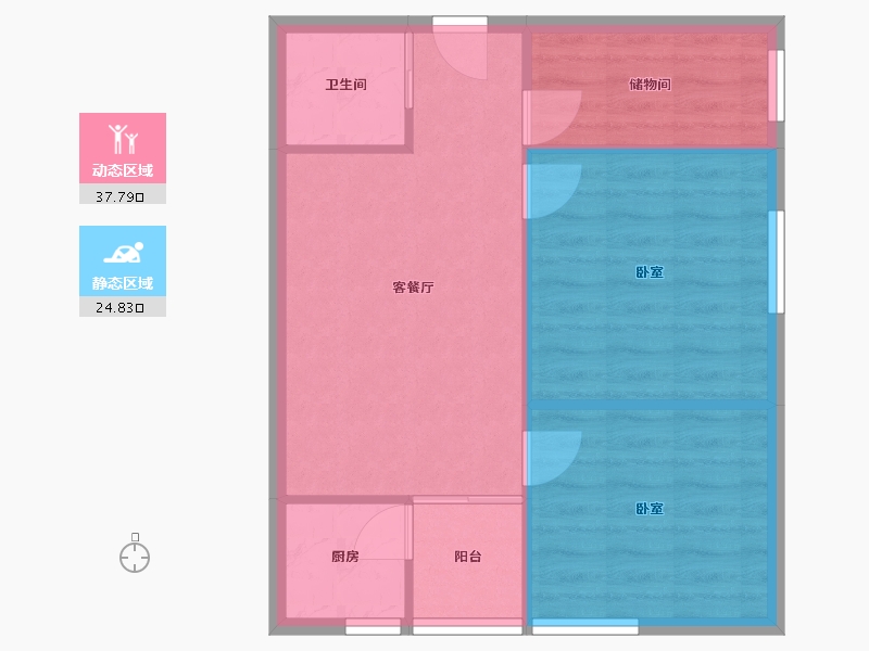 河南省-南阳市-名矗山水中央-56.92-户型库-动静分区