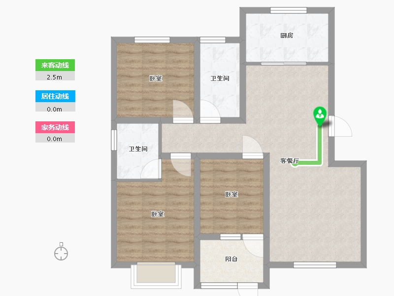 河北省-唐山市-花漾山-83.62-户型库-动静线