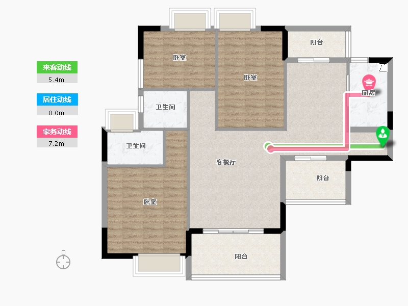 广东省-江门市-豪家名苑-111.00-户型库-动静线