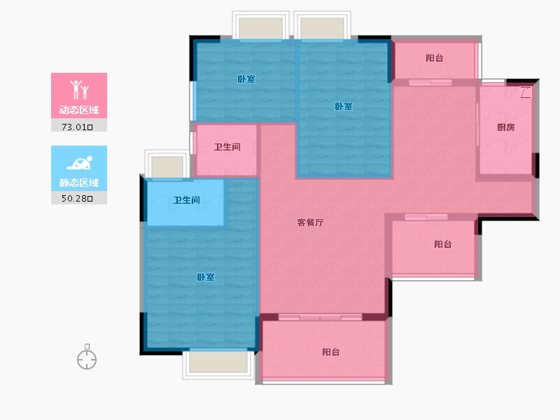 广东省-江门市-豪家名苑-111.00-户型库-动静分区