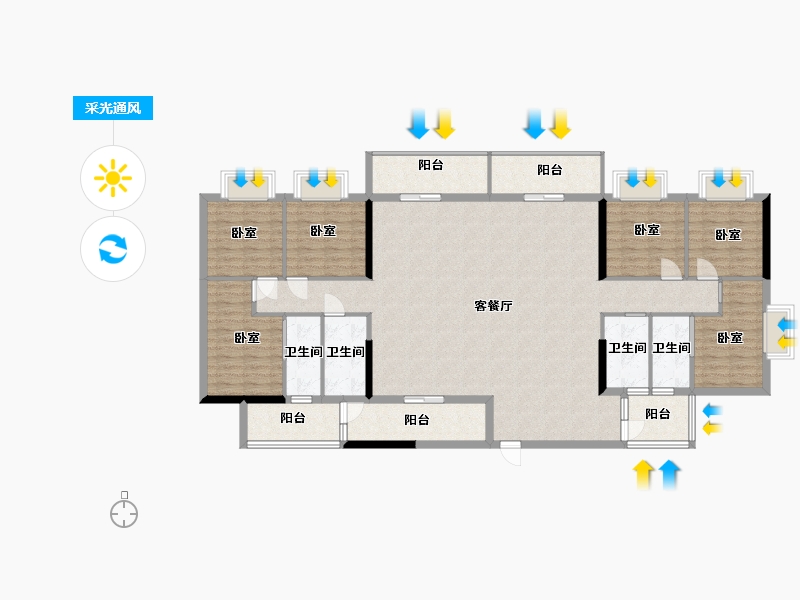 广东省-汕头市-桂和新城-163.00-户型库-采光通风