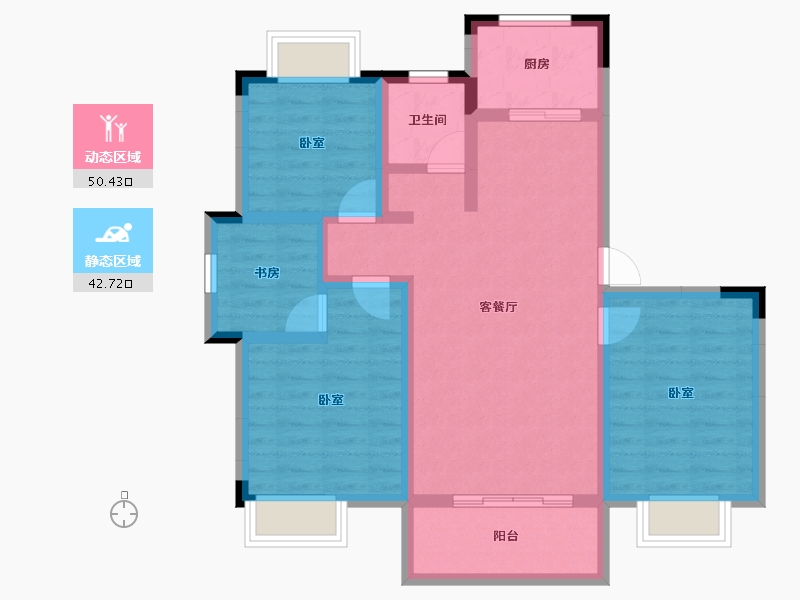 安徽省-合肥市-东方早城-82.44-户型库-动静分区