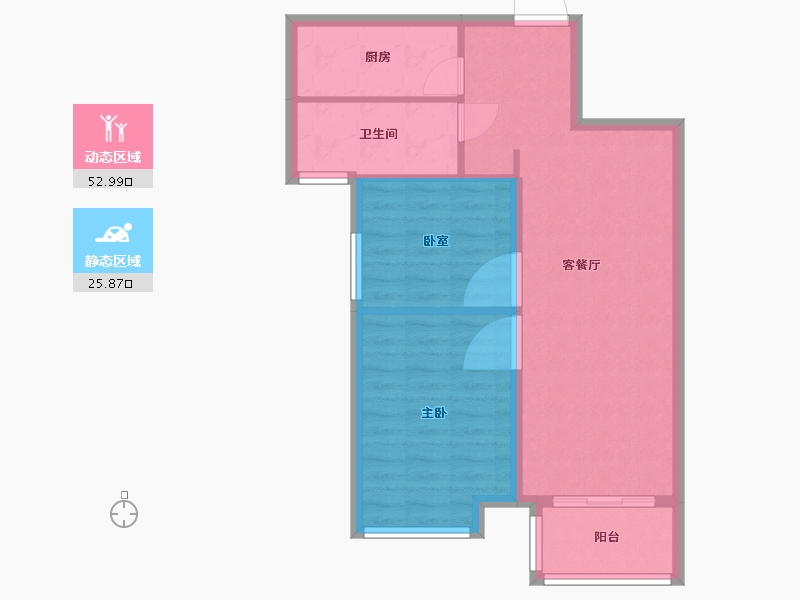 内蒙古自治区-赤峰市-赤峰万达广场-71.48-户型库-动静分区