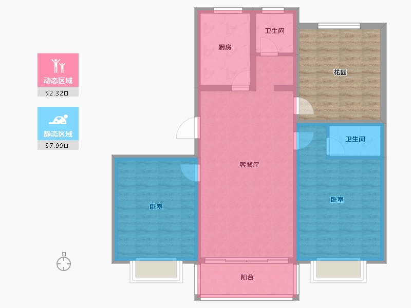 江苏省-无锡市-华夏泉绅-95.00-户型库-动静分区