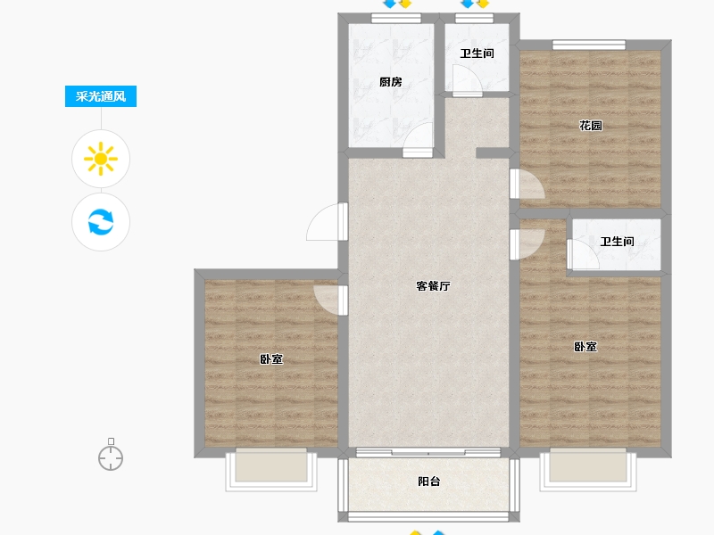 江苏省-无锡市-华夏泉绅-95.00-户型库-采光通风