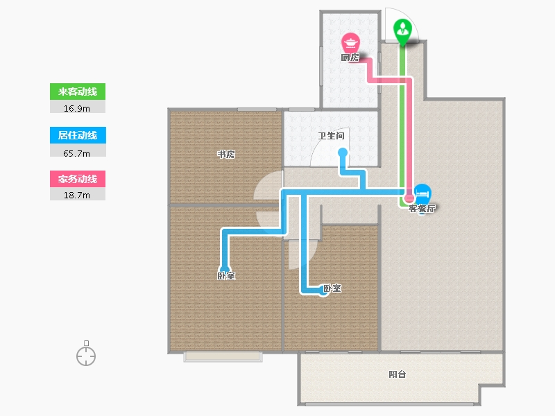 安徽省-马鞍山市-宝龙华庭-890.18-户型库-动静线