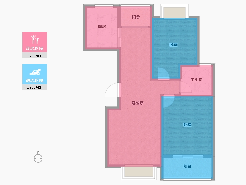 江苏省-无锡市-明瑞花园-71.50-户型库-动静分区