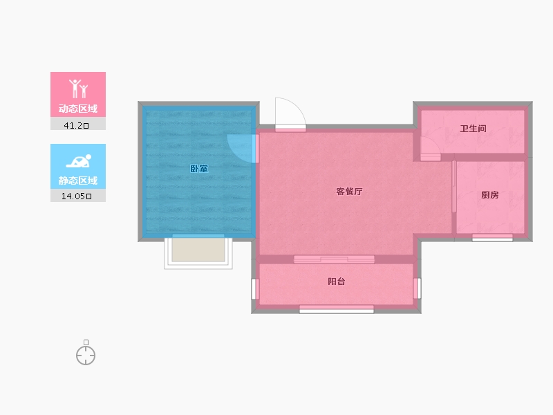 河北省-唐山市-花漾山-49.08-户型库-动静分区