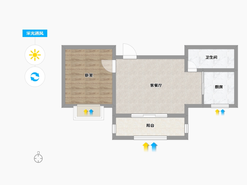 河北省-唐山市-花漾山-49.08-户型库-采光通风