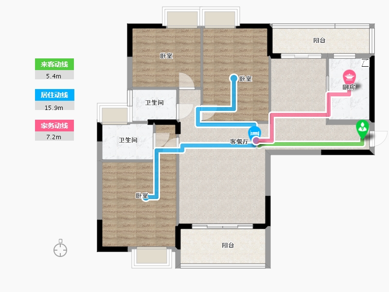 广东省-江门市-豪家名苑-111.39-户型库-动静线