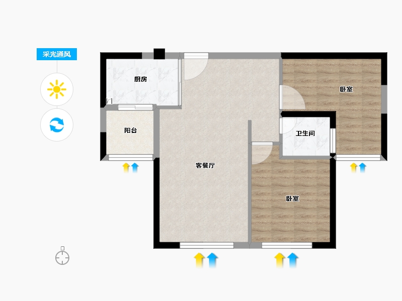 福建省-莆田市-联创国际广场-72.93-户型库-采光通风