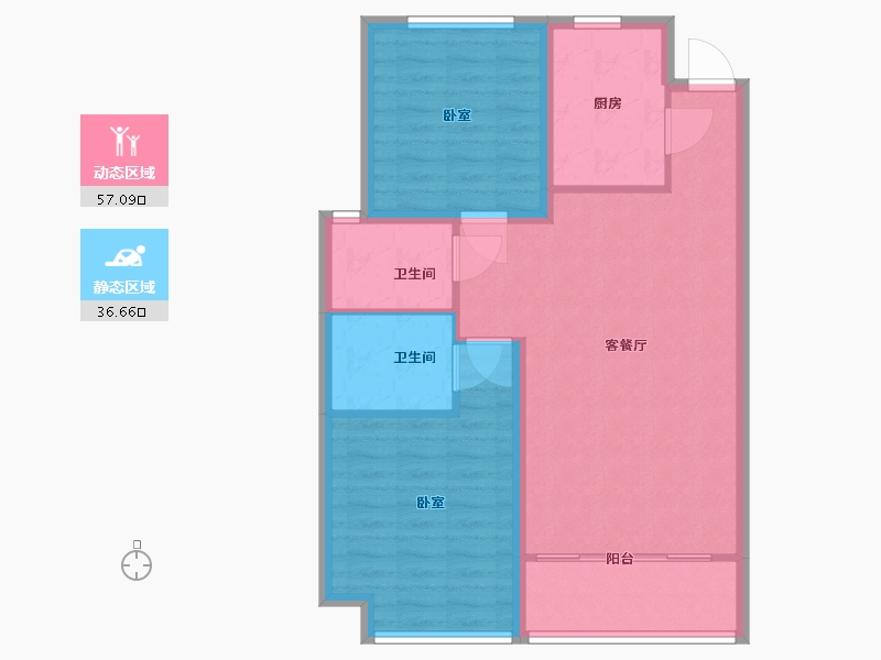 河北省-保定市-天威绿谷-85.00-户型库-动静分区