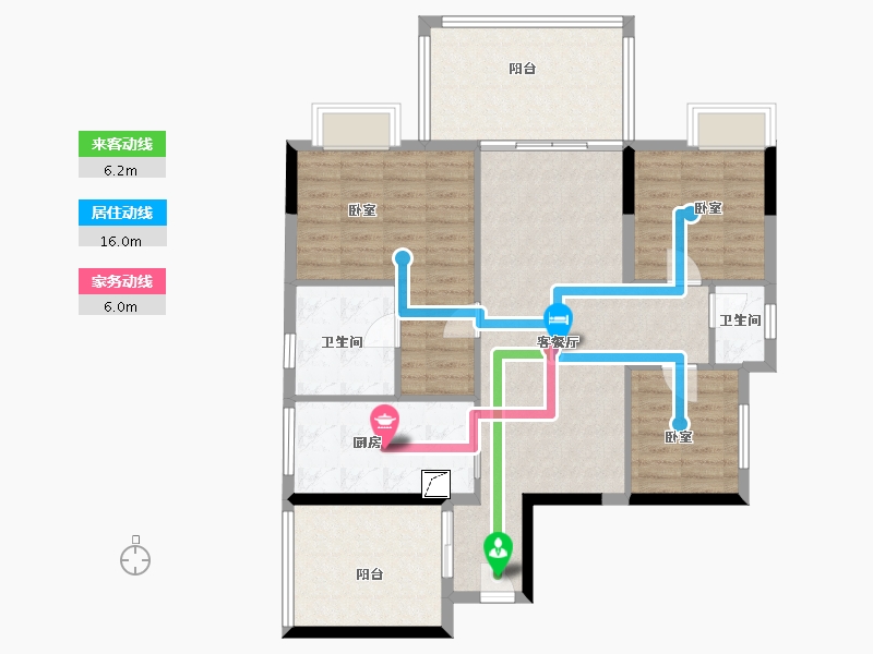 四川省-泸州市-三溪酒城国际-101.86-户型库-动静线