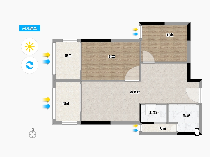 福建省-南平市-建阳融华锦城-72.01-户型库-采光通风