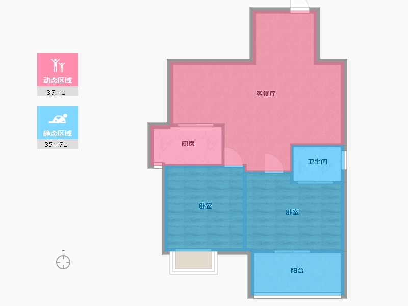 广东省-汕头市-东晖家园-66.49-户型库-动静分区