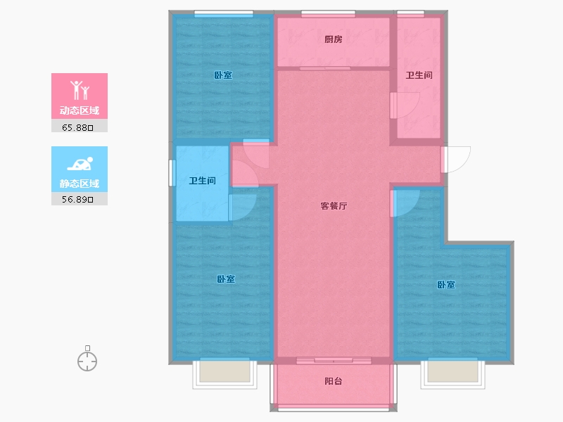 河北省-保定市-沐日府-110.39-户型库-动静分区