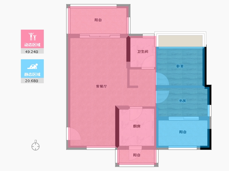 四川省-资阳市-上安·香山-61.98-户型库-动静分区