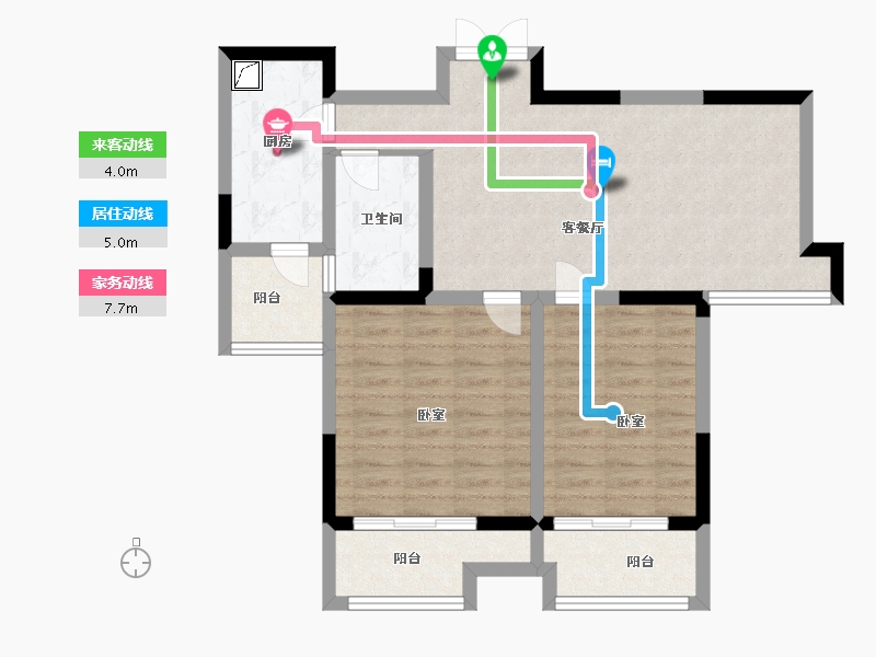 江苏省-扬州市-万豪西花苑-78.00-户型库-动静线