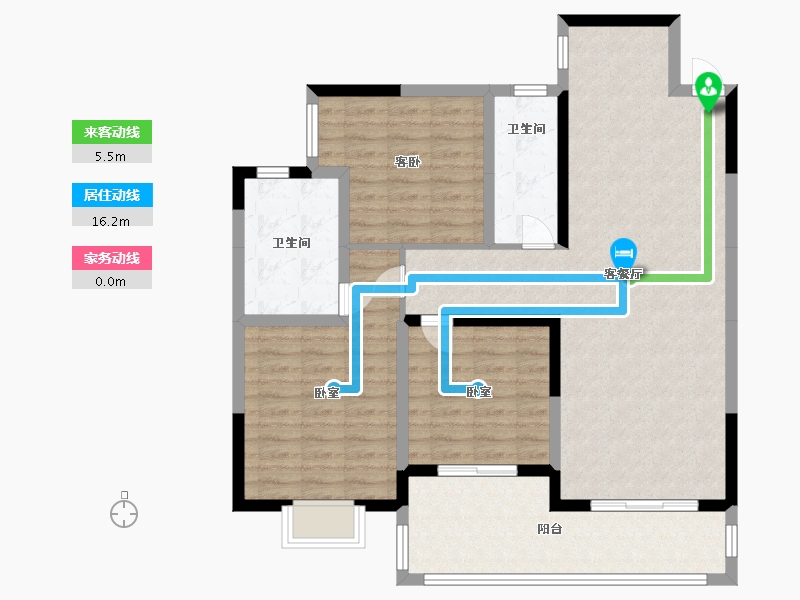 湖南省-娄底市-汇通国际-105.00-户型库-动静线