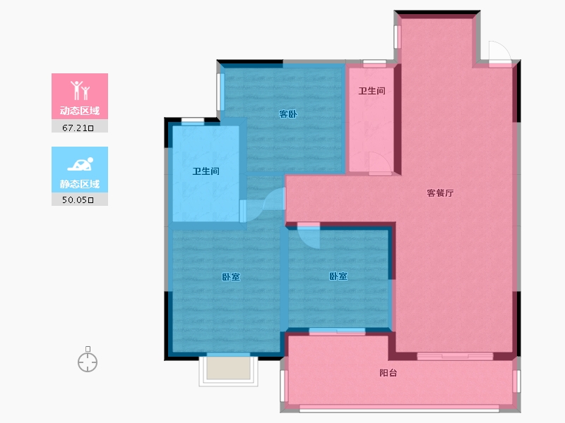 湖南省-娄底市-汇通国际-105.00-户型库-动静分区