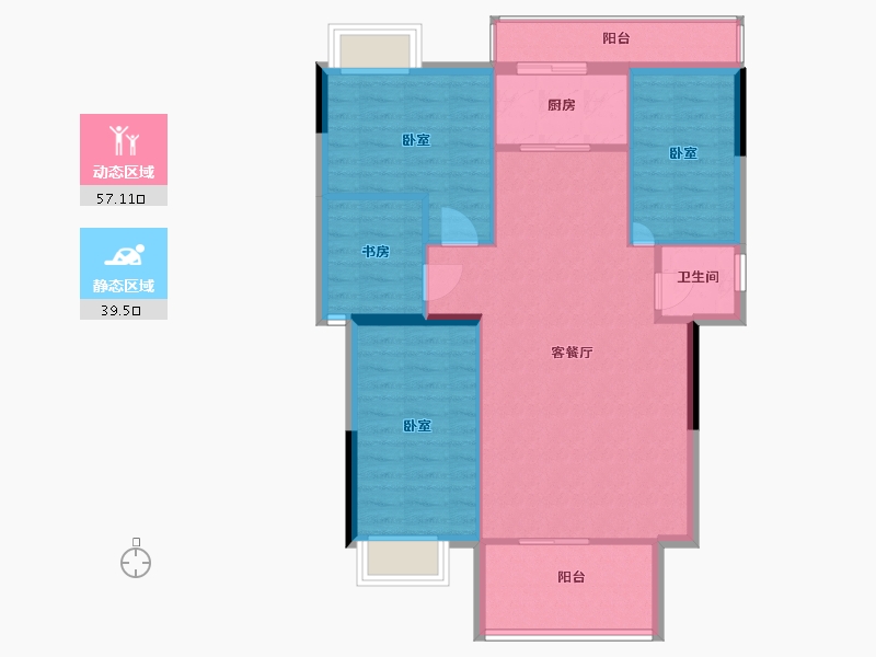 广东省-汕头市-东晖家园-87.54-户型库-动静分区