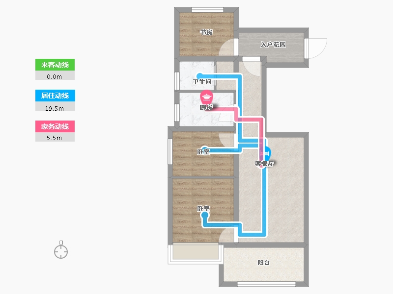 江苏省-无锡市-新城乐天街-67.01-户型库-动静线