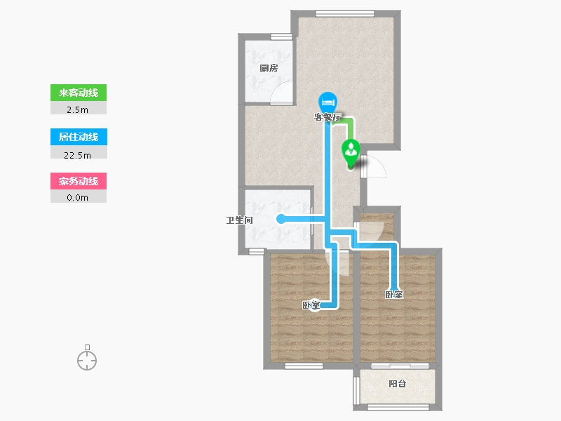 浙江省-宁波市-中塑新苑-73.00-户型库-动静线