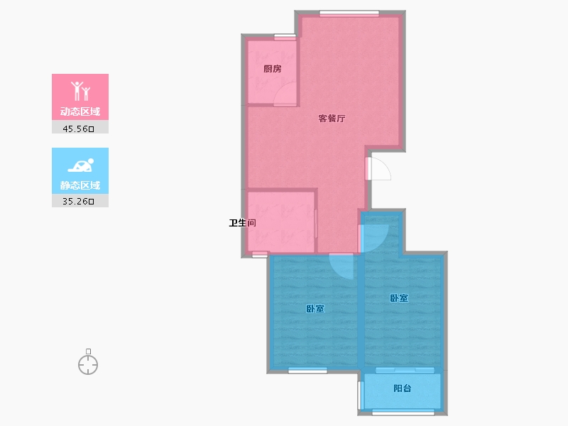 浙江省-宁波市-中塑新苑-73.00-户型库-动静分区