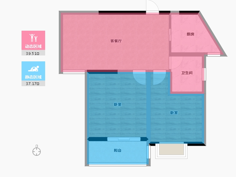 江苏省-无锡市-明瑞花园-68.39-户型库-动静分区