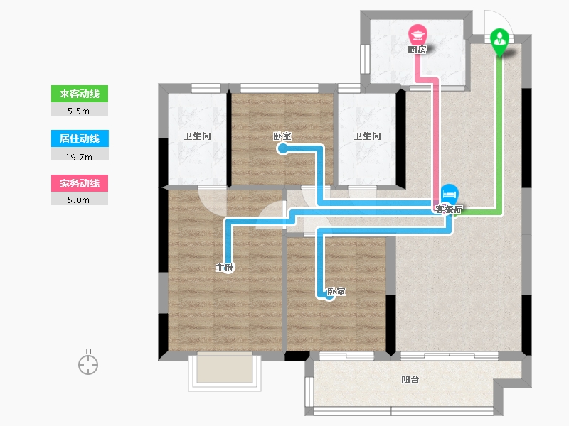 湖北省-襄阳市-民发·东著-79.71-户型库-动静线