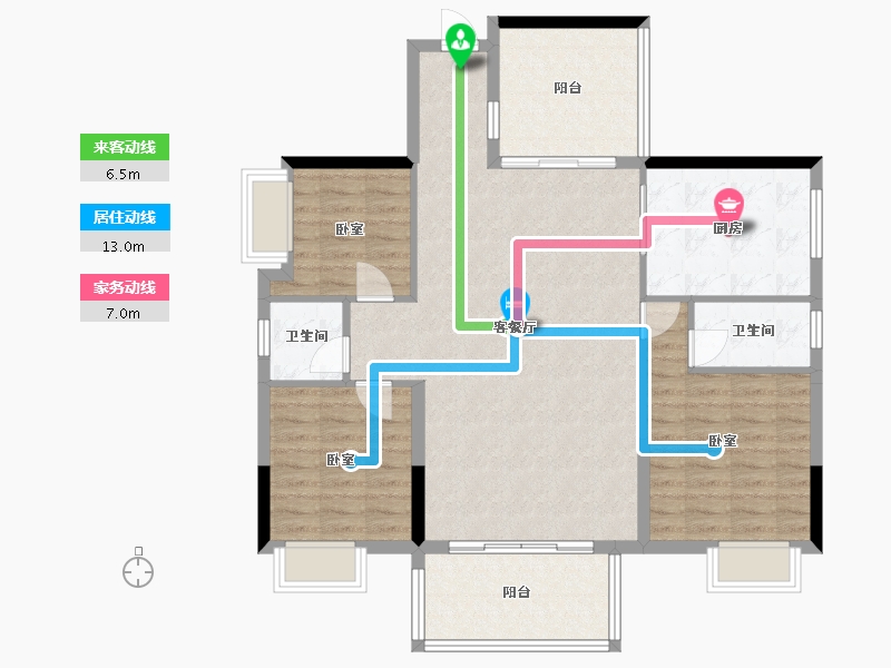 四川省-泸州市-三溪酒城国际-107.97-户型库-动静线