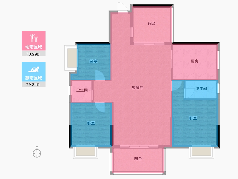 四川省-泸州市-三溪酒城国际-107.97-户型库-动静分区