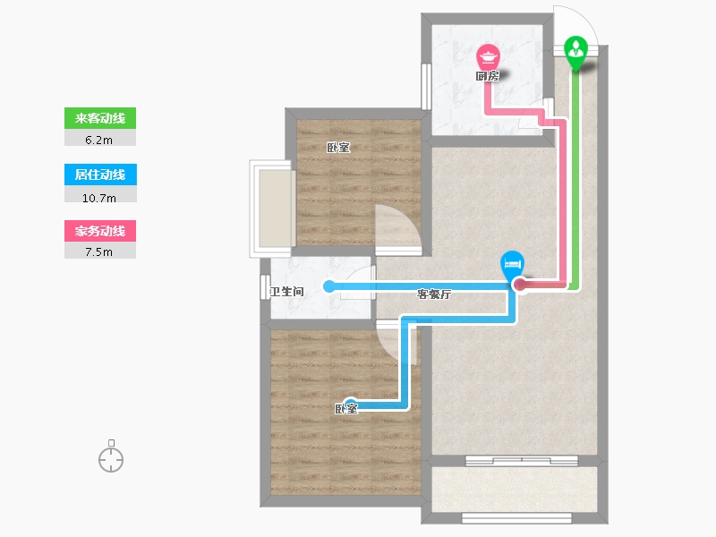 河北省-廊坊市-北京御湖湾-69.99-户型库-动静线