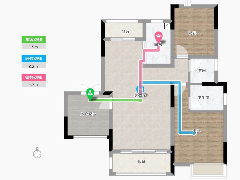 江西省-上饶市-阳光四季-85.00-户型库-动静线