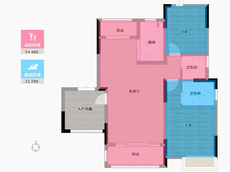 江西省-上饶市-阳光四季-85.00-户型库-动静分区