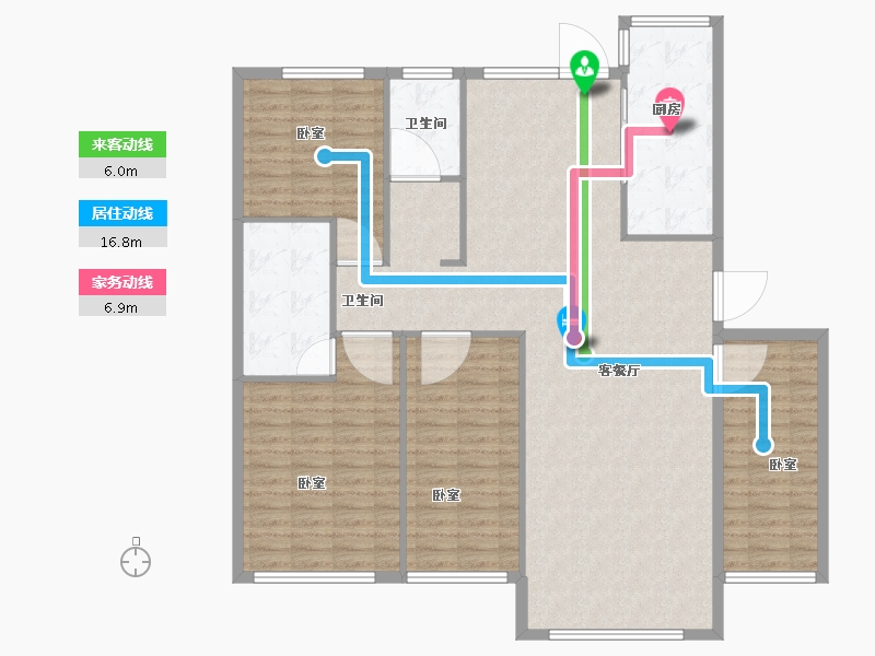 辽宁省-大连市-翰林苑-141.00-户型库-动静线