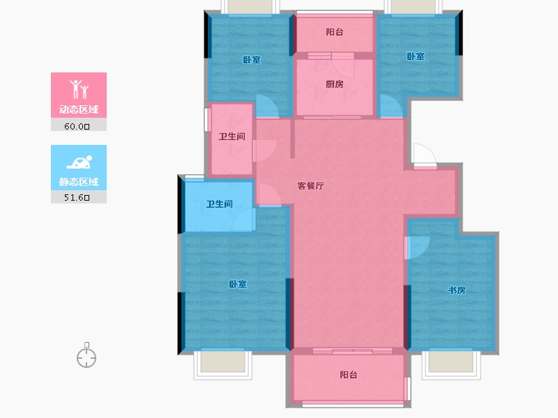 湖北省-襄阳市-民发·东著-99.45-户型库-动静分区