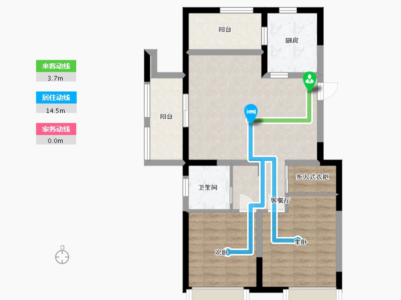 山东省-青岛市-蓝山湾-70.50-户型库-动静线