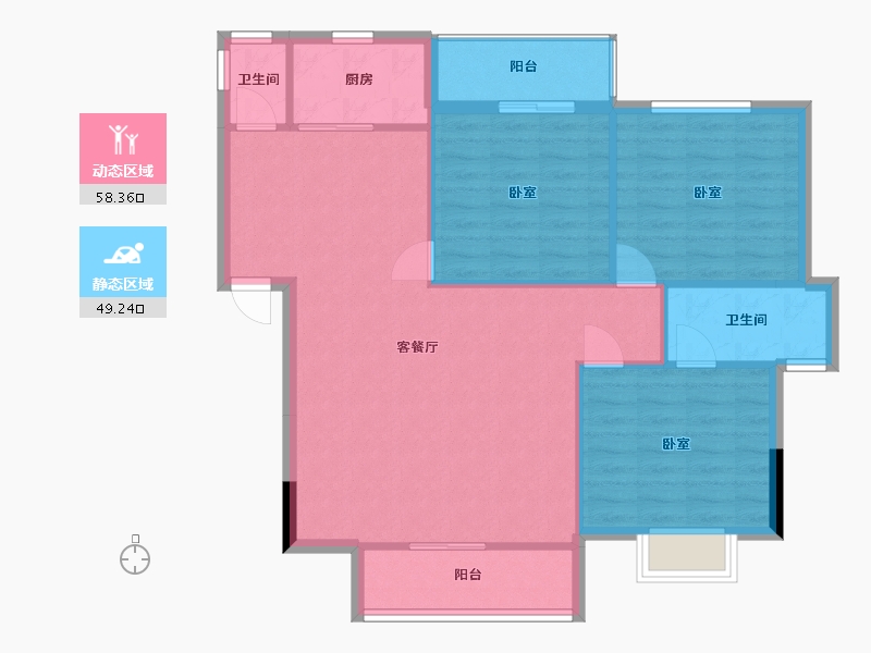 广东省-汕头市-东晖家园-98.75-户型库-动静分区