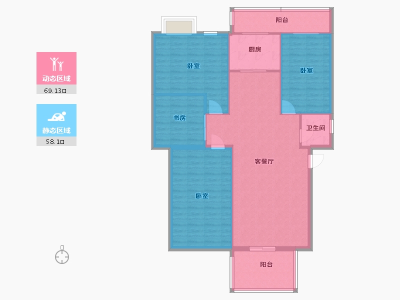 广东省-汕头市-东晖家园-117.00-户型库-动静分区