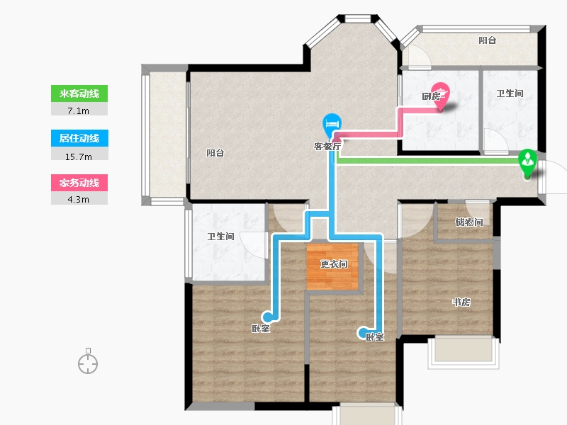 福建省-宁德市-碧城云庭-111.25-户型库-动静线