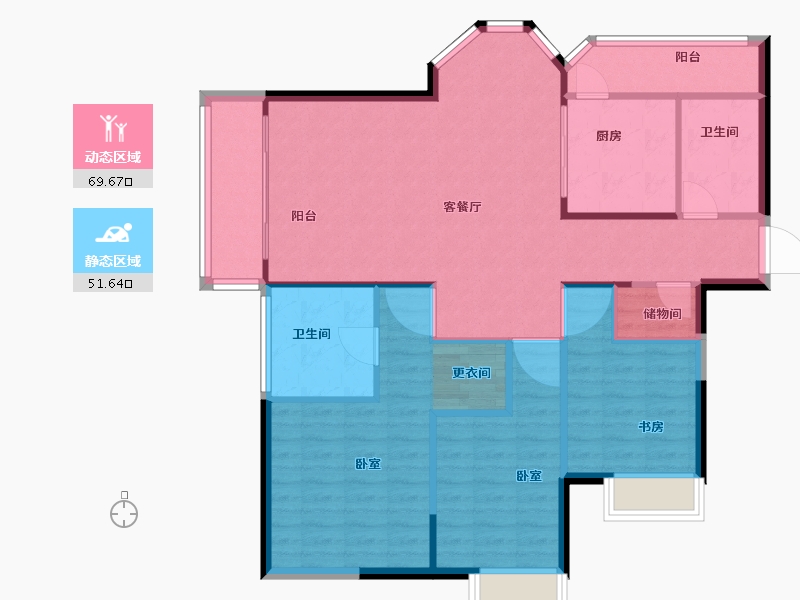 福建省-宁德市-碧城云庭-111.25-户型库-动静分区