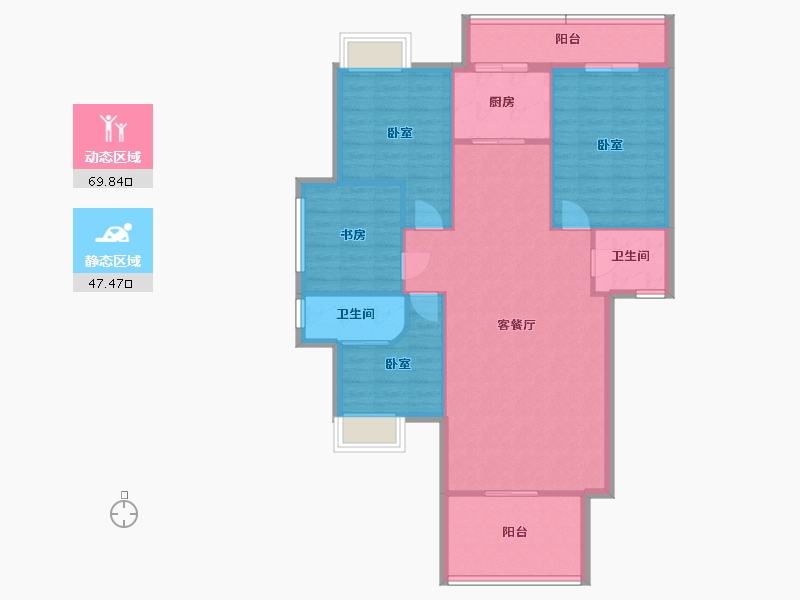 广东省-汕头市-东晖家园-107.16-户型库-动静分区