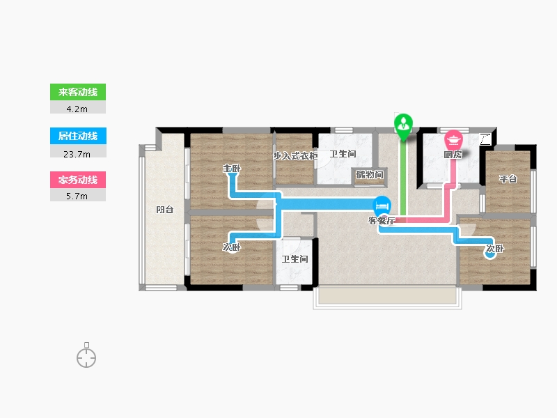 浙江省-绍兴市-锦江府-102.94-户型库-动静线