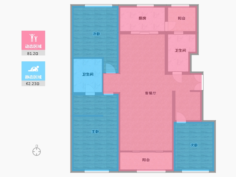 河北省-邯郸市-阳光东尚-129.07-户型库-动静分区