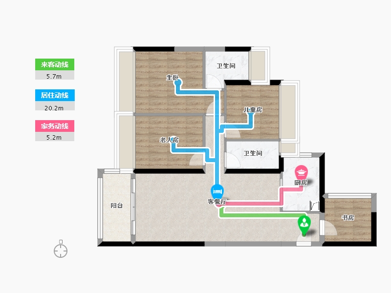 广东省-清远市-五洲世纪城-86.62-户型库-动静线