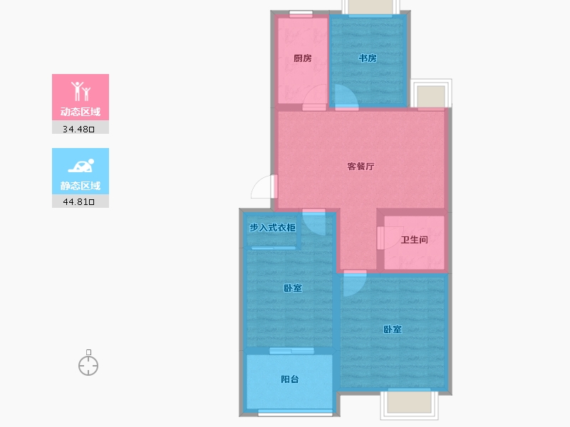 山东省-威海市-蔚海新天地-70.00-户型库-动静分区