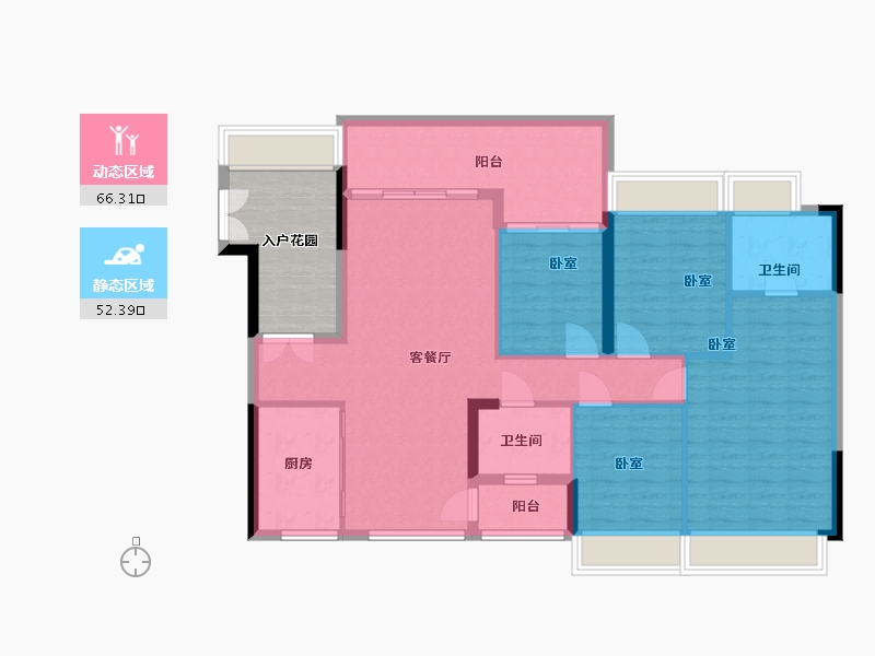 广东省-广州市-越秀滨海珺城-117.00-户型库-动静分区